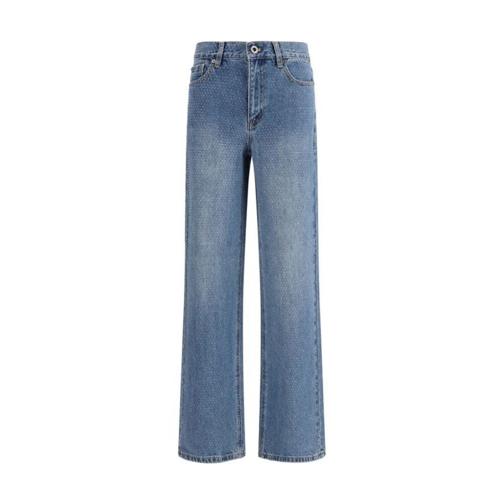 Self-Portrait Blue Cotton Straight-Leg Women's Jeans